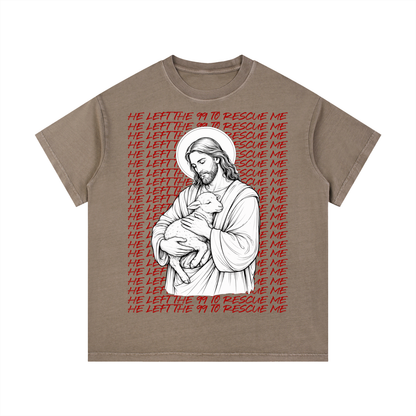 “He left the 99 to rescue me” Vintage Wash Cotton T-Shirt