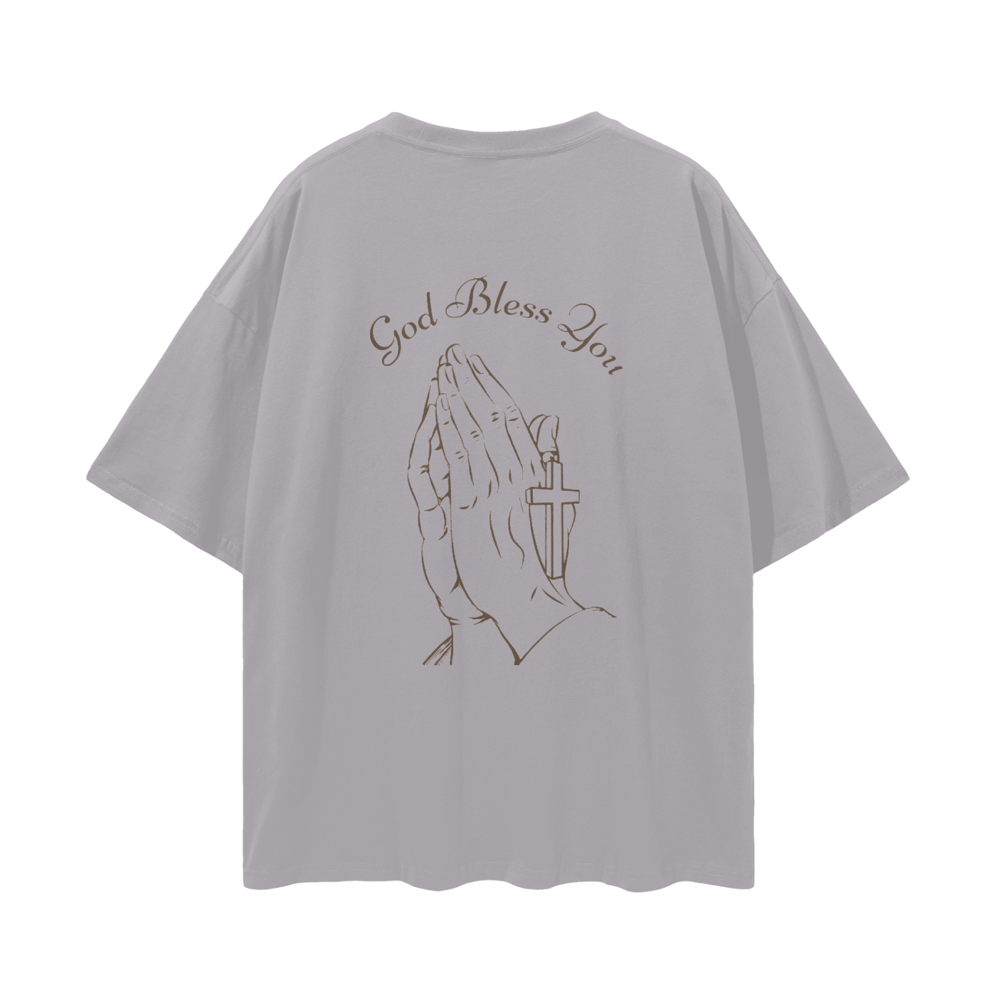 God Bless You Streetwear Loose Drop Shoulder T-Shirt