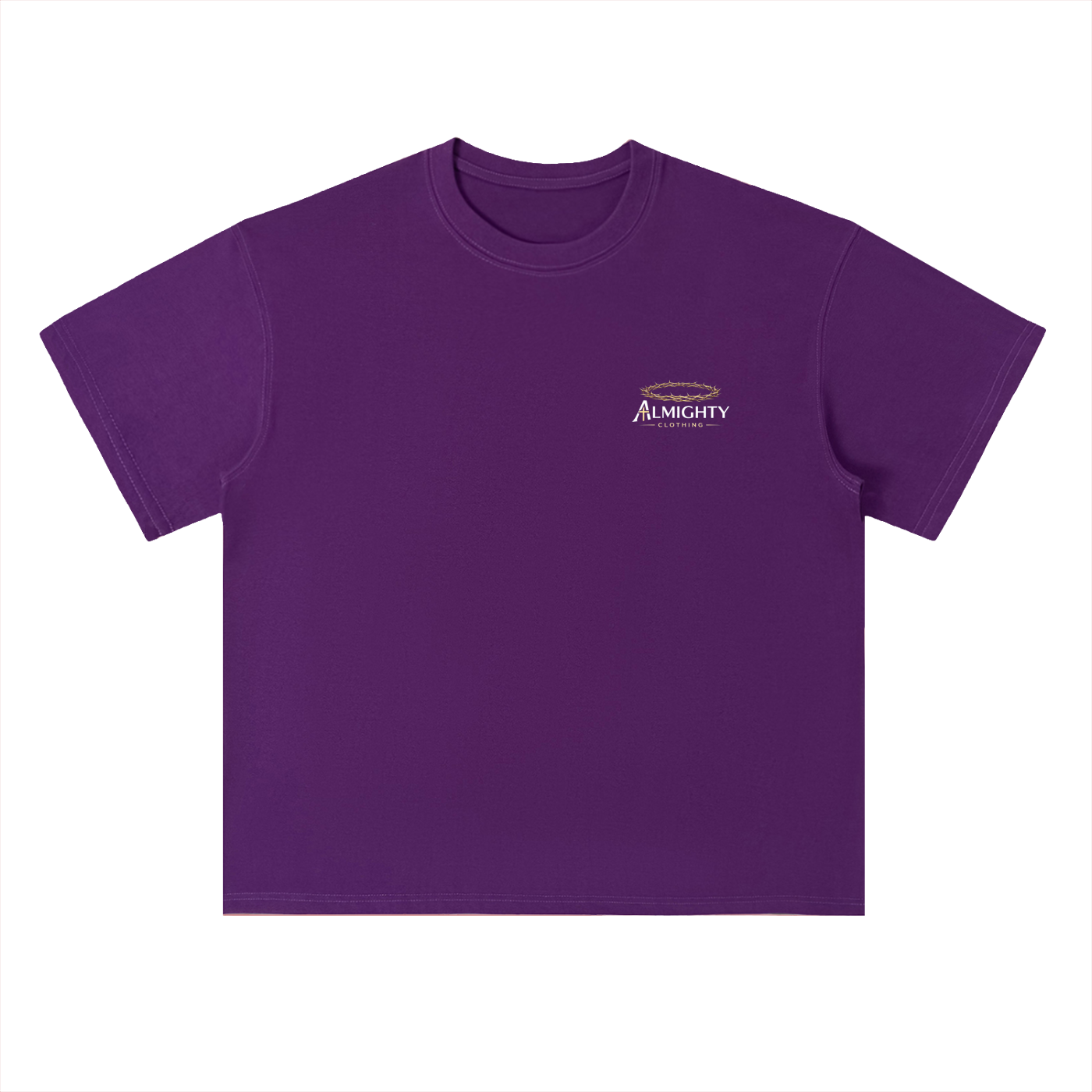 Heavyweight Drop Shoulder Logo Cotton T-Shirt