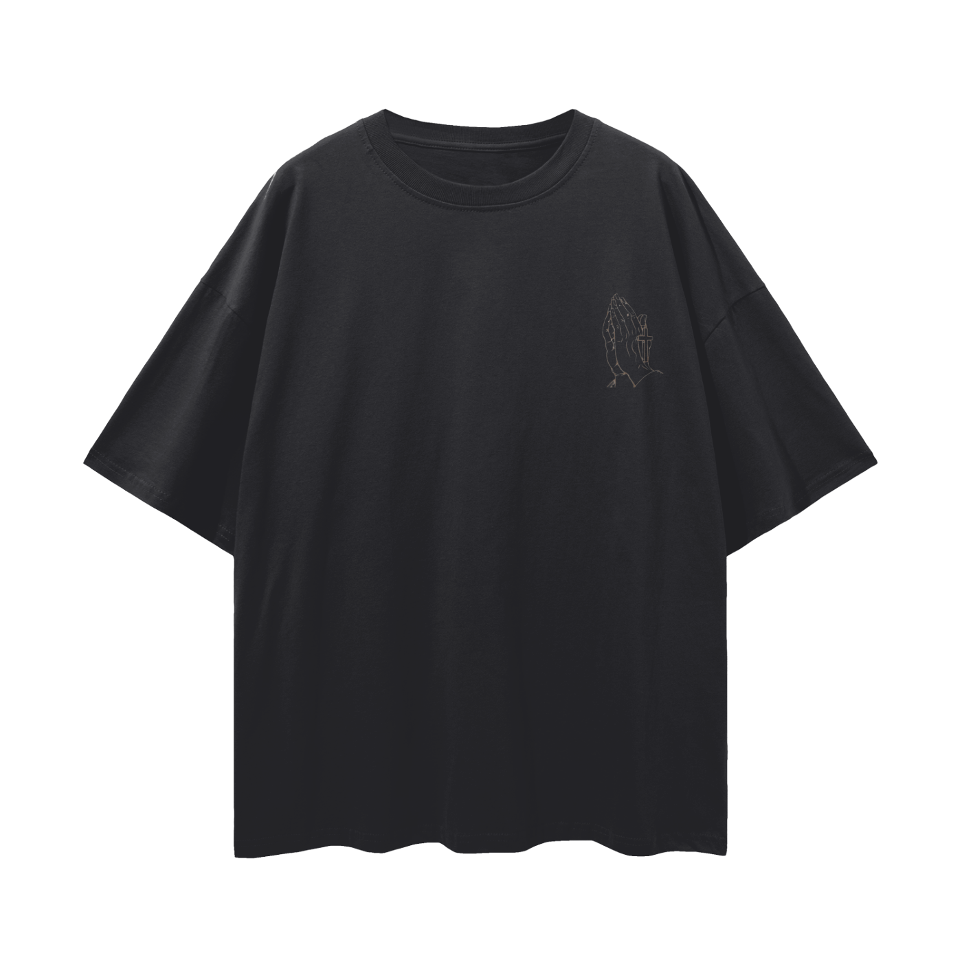 God Bless You Streetwear Loose Drop Shoulder T-Shirt