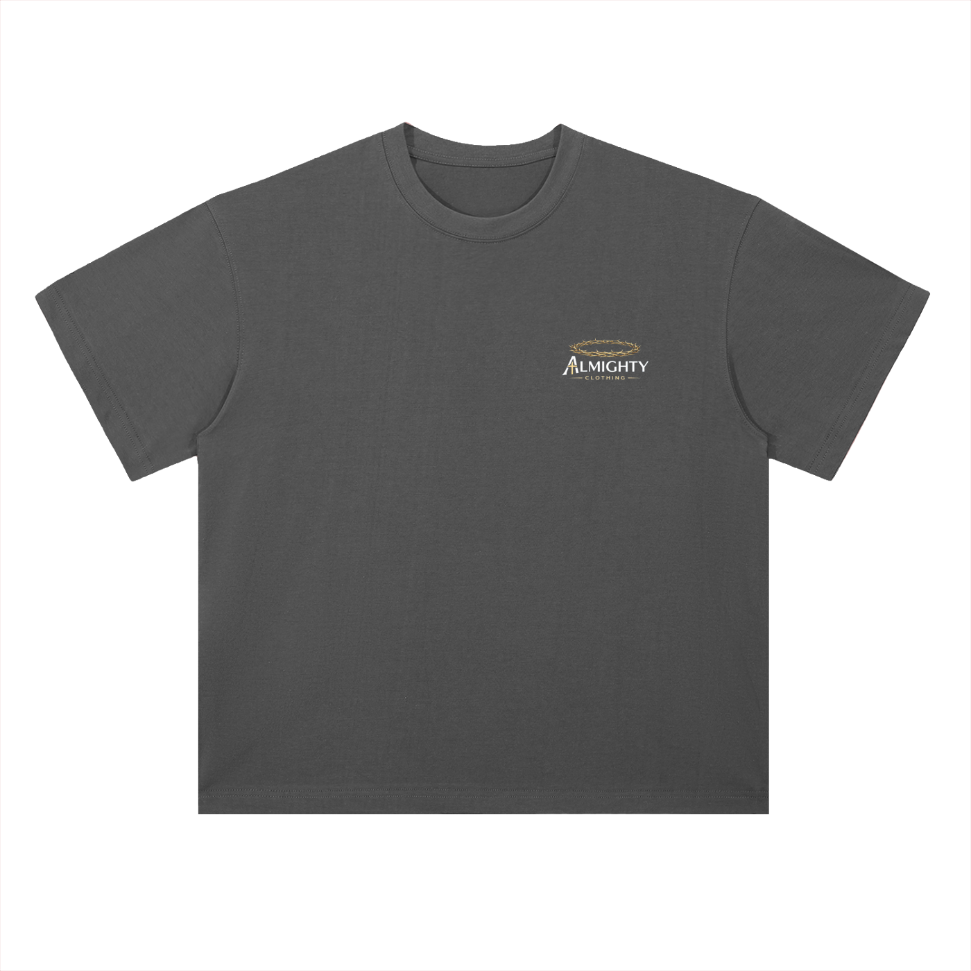 Heavyweight Drop Shoulder Logo Cotton T-Shirt