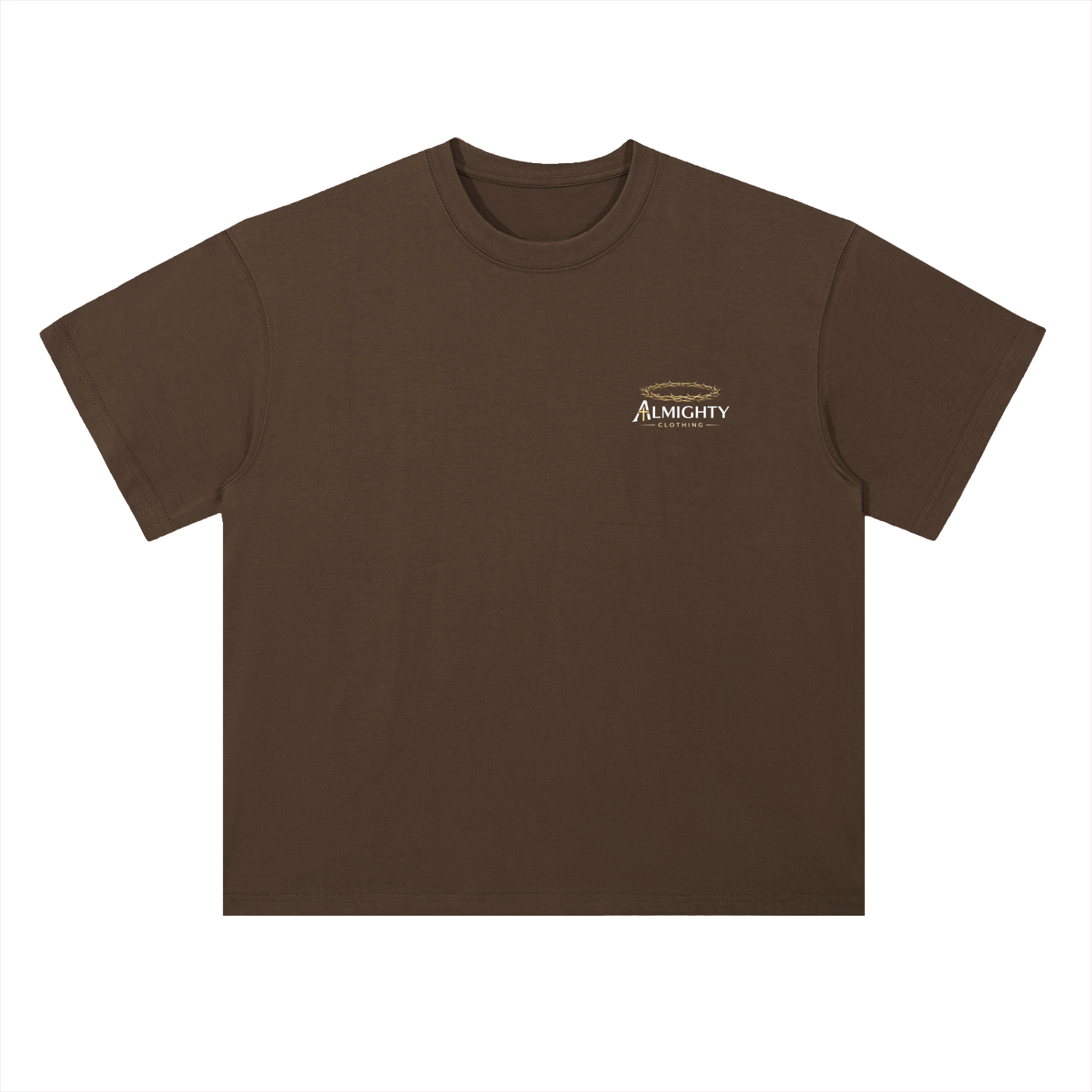 Heavyweight Drop Shoulder Logo Cotton T-Shirt