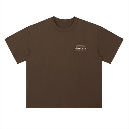 Heavyweight Drop Shoulder Logo Cotton T-Shirt