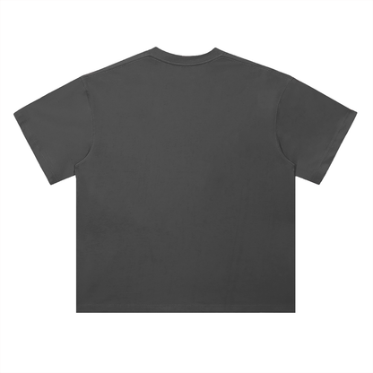 Heavyweight Drop Shoulder Logo Cotton T-Shirt