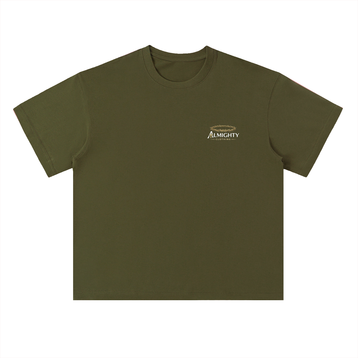 Heavyweight Drop Shoulder Logo Cotton T-Shirt