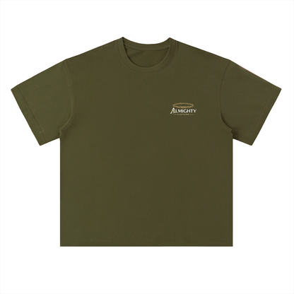 Heavyweight Drop Shoulder Logo Cotton T-Shirt